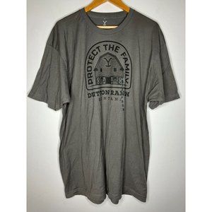 Yellowstone Show Dutton Ranch Montana Men's 2XL Gray T-Shirt